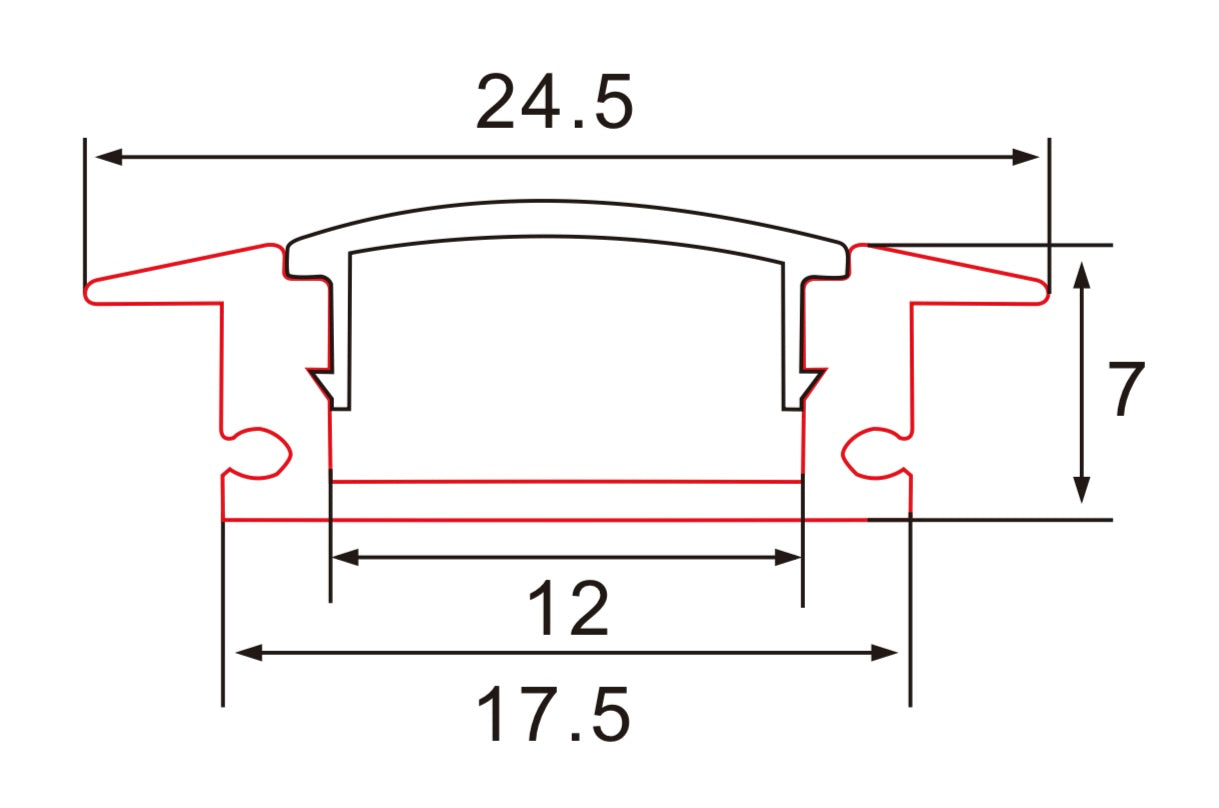 router-in Aluminium profile (2000mm length)